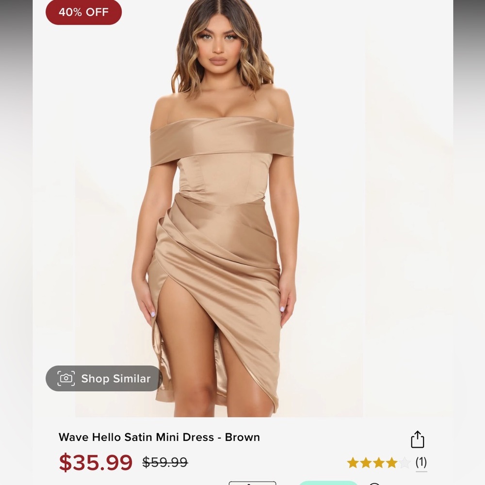 Fashion Nova Satin Mini Dress